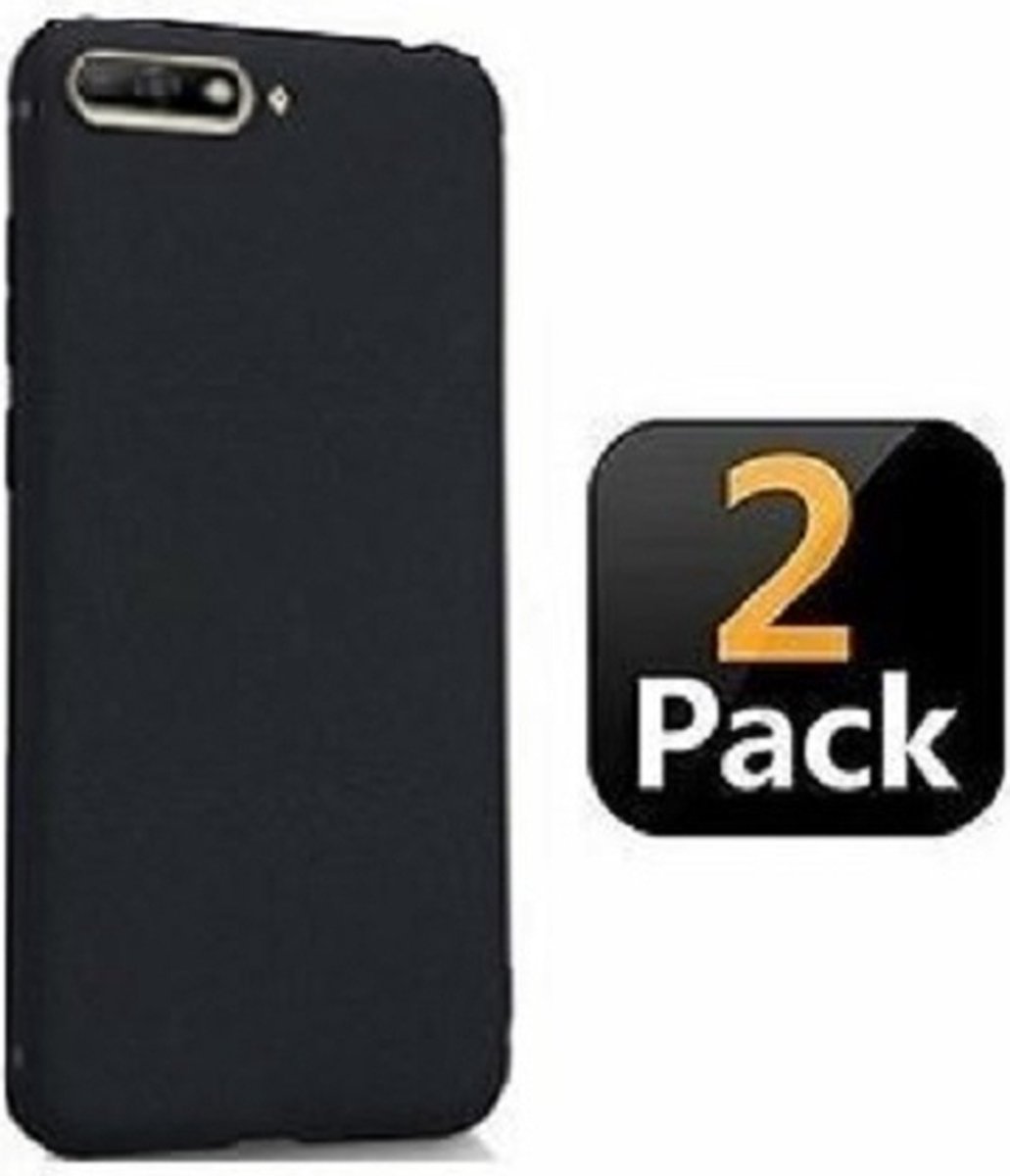 Huawei Y6 2018 Hoesje TPU Siliconen Zwart 2x