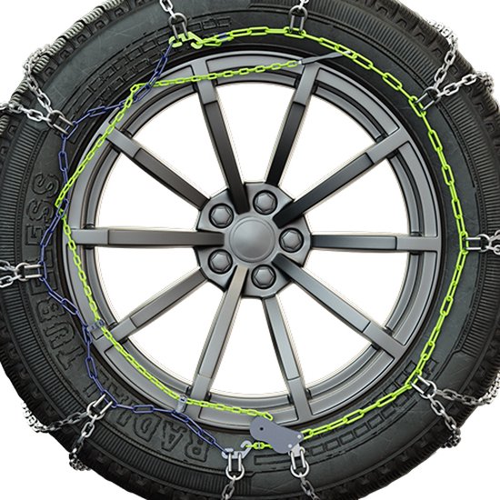 MMDOCO Sneeuwkettingen, 10 stuks motorbanden ketting skid, winter sneeuw banden kabelbinders, verstelbare antislip kettingen, herbruikbaar voor motorfietsen (groen