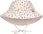 Lässig - UV-Beschermende bucket hoed voor kinderen - Strepen - Offwhite/multi - maat M (46-49cm)