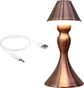 Nisha & Me LED Nachtlampje Bedlamp Oplaadbare Dimbaar USB kabel Draadloos Modern - Touchlamp - Mooi decoratie