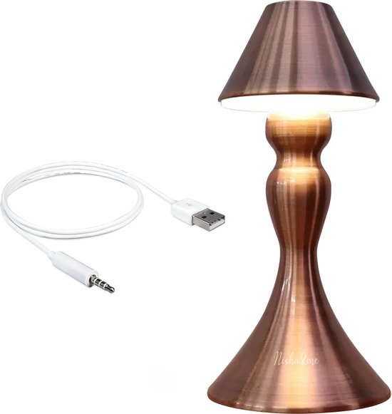 Lampe De Table Led Sans Fil Rechargeable, Lampe De Chevet Dimmable