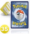 Afbeelding van het spelletje Questmate® Card Sleeves voor Verzamelmap Geschikt voor Pokémon - 35 stuks Beschermhoesjes - Voor Binder Map met of Zonder Ritssluiting - Vuil en Waterafstotend