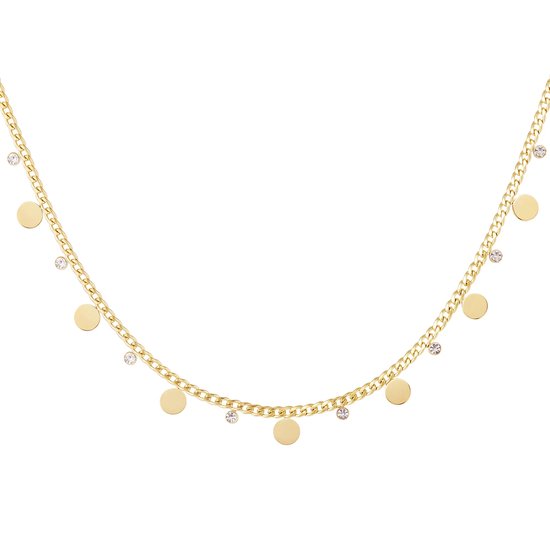 Gothic strass choker met edelsteen