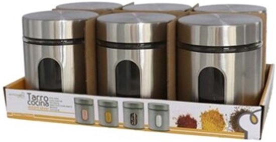 Gerim Vorraadpot - conservation des aliments - acier inoxydable argenté - couvercle - 700 ml