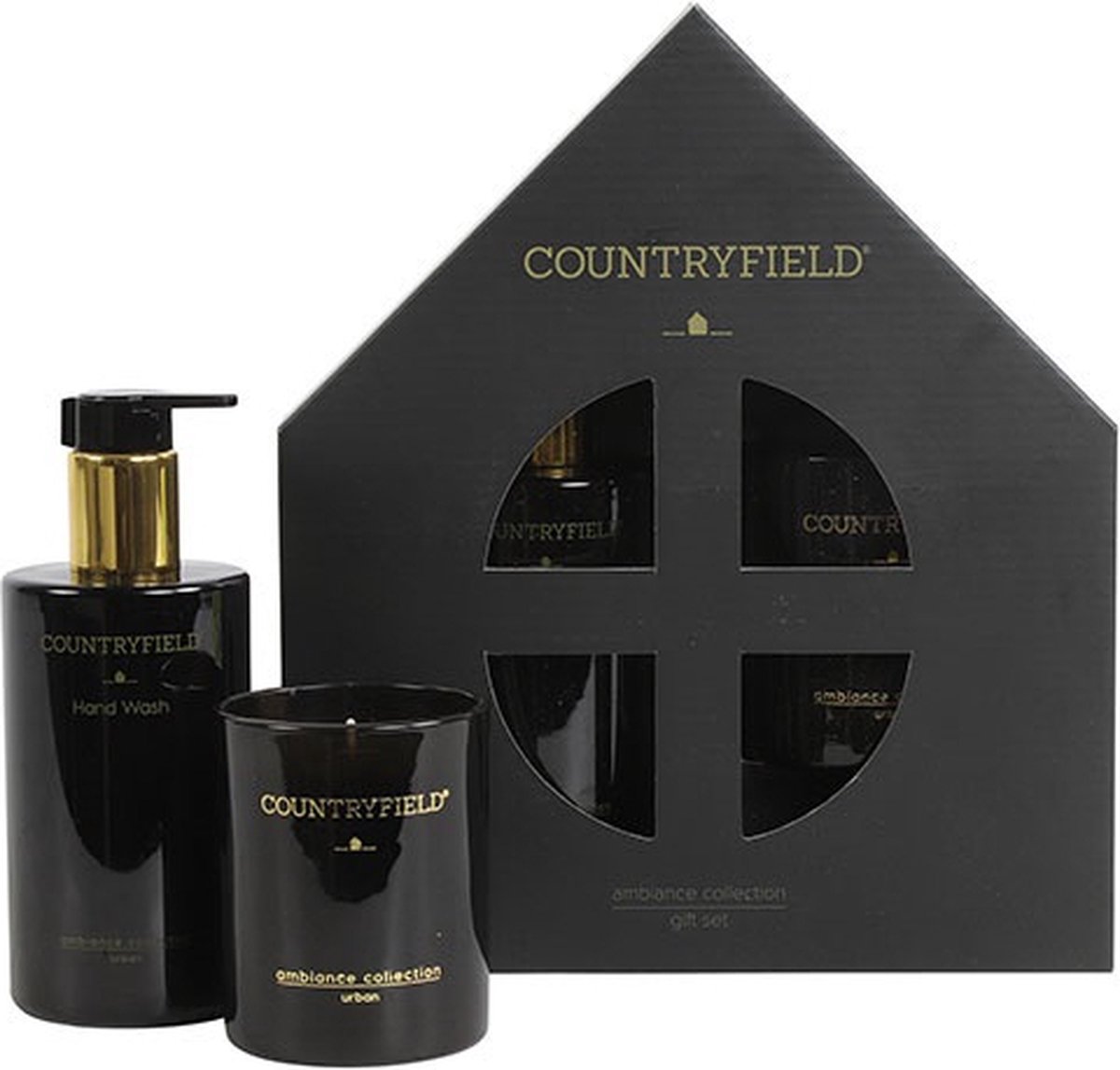 Goedkoopste Countryfield-Urban-Gift box- hand wash & kaars - zwart