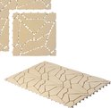 Jiubiaz Terrastegels WPC hout-kunststof tegels, 30 x 30 cm, 55 stuks, bruin, balkontegels, kliktegels, tuin, plafonddecoratie, waterdicht, corrosiebestendig en eenvoudig te installeren