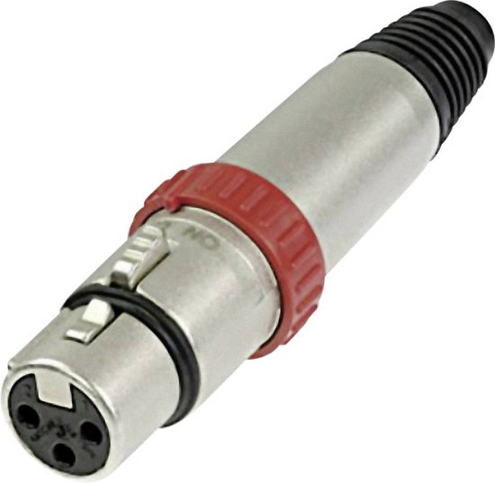 Neutrik NC3FXS XLR-connector Bus, recht Aantal polen: 3 Zilver 1 stuk(s)