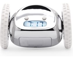 Clocky - Alarm Klok op Wielen - Chroom - CL-CHROME