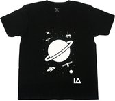 IA Interactief Glow T-Shirt voor Kinderen - Outer Space - Super Groene Gloed - Maat 140