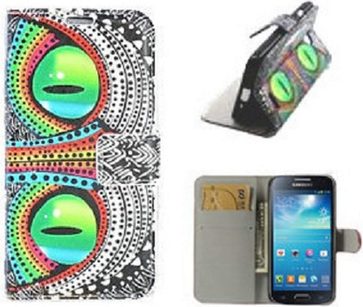 Samsung S4 Hoesje Met Pasjeshouder Bookcase Snake Eyes