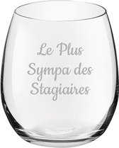 Drinkglas gegraveerd - 39cl - Le Plus Sympa des Stagiaires