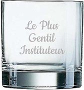 Whiskeyglas gegraveerd - 38cl - Le Plus Gentil Instituteur