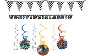 Nickelodeon - Blaze en de Monsterwielen - Slinger - Vlaggenlijn - Happy Birthday banner - Swirl decoratie - kinderfeest - Versiering.