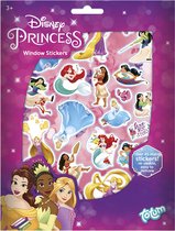 Totum - Stickers fenêtre Disney Princess - 45 pièces - stickers amovibles non permanents