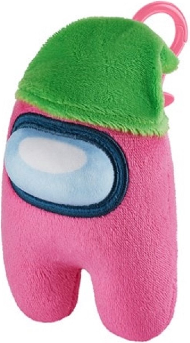 Among US roze pluche sleutelhanger - 13 cm groot - Plushie - Speelgoed