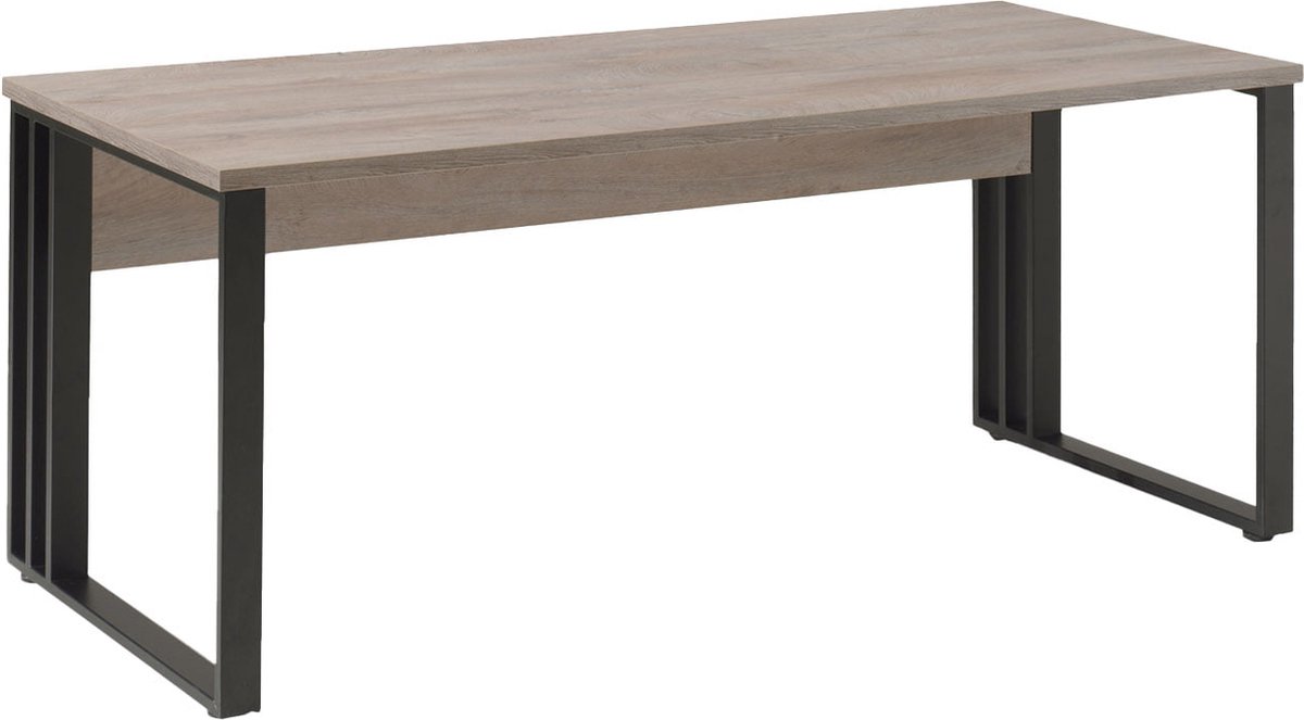 Bureau Erasmus Eiken - Zwart - 160x80cm - Hoogte 73 cm