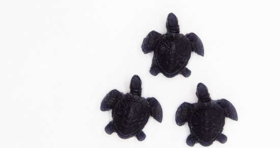 Wax Melts Schildpadjes 3 stuks Zwart, Zwarte Orchidee geur