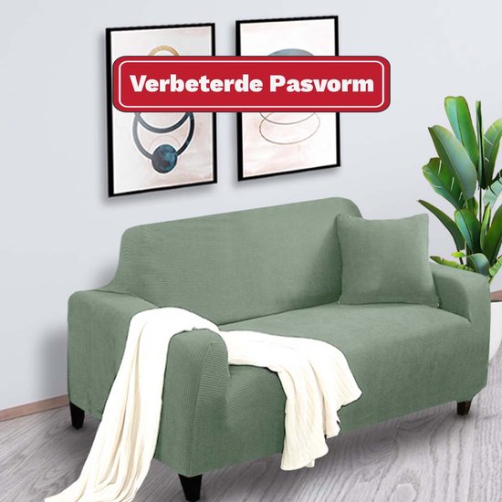 Knitted Bankhoes | 145 – 178cm | Sofa cover | Meubelhoes | Bank hoes | Zetel hoes | Bank beschermer | 2-zits | Groen