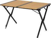 Table de camping Campart TA-0822 - Pliable, légère et avec pieds réglables - Table de camping pliable avec sac de rangement - 110 x 70 x 70 cm - Bamboe