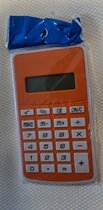 Calculatrice calculatrice 8 chiffres 12x7x0.7cm couleur Oranje - pile incluse