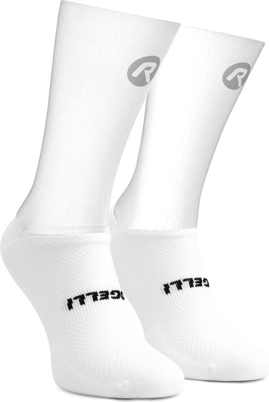 Rogelli Aero - Chaussettes de cyclisme - Homme - Taille 44-47 - Wit