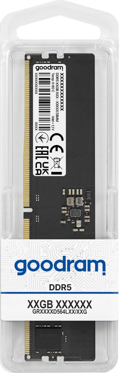 Goodram DDR5 16GB/4800 CL40 - 16 GB geheugenmodule 1 x 16 GB 4800 MHz ECC