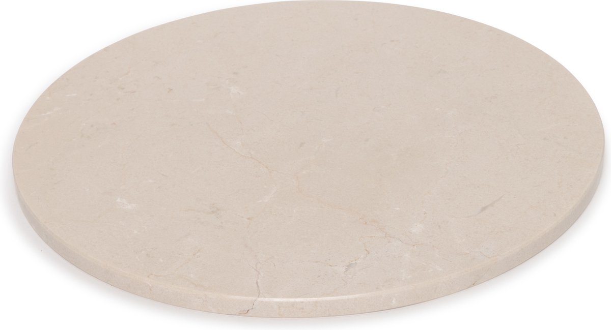 Marmer - dienblad - beige marmer - Ø30cm - rond marmer dienblad - vierkant marmer dienblad - decoratie schaal - tapasplank - serveerplank