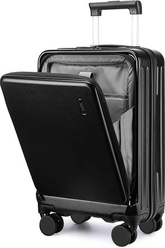 Trally Reiskoffer - Zwarte Handbagage 20 INCH - TSA lock - Laptop  compartiment Hard... | bol.com