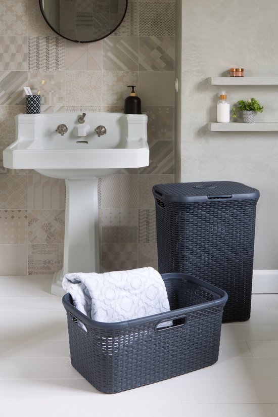 Curver Style Panier à linge - 45L - Anthracite