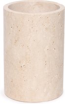 Mooisa - Seau à vin - Travertin Ø12x18cm - plateau rond en marbre - plateau carré en marbre - bol de décoration - planche à tapas - planche de service