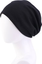 Beanie muts - Wintermuts - Sportmuts - Hoofdwarmer - Slouch Beanie muts - Muts - Zwart