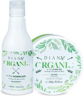 Organic set shampoo 300ml + haarmasker 300g voor thuiszorg na de behandeling haar botox zonder parabenen, sulfaten en siliconen met coconut oil en panthenol voor alle haarsoorten