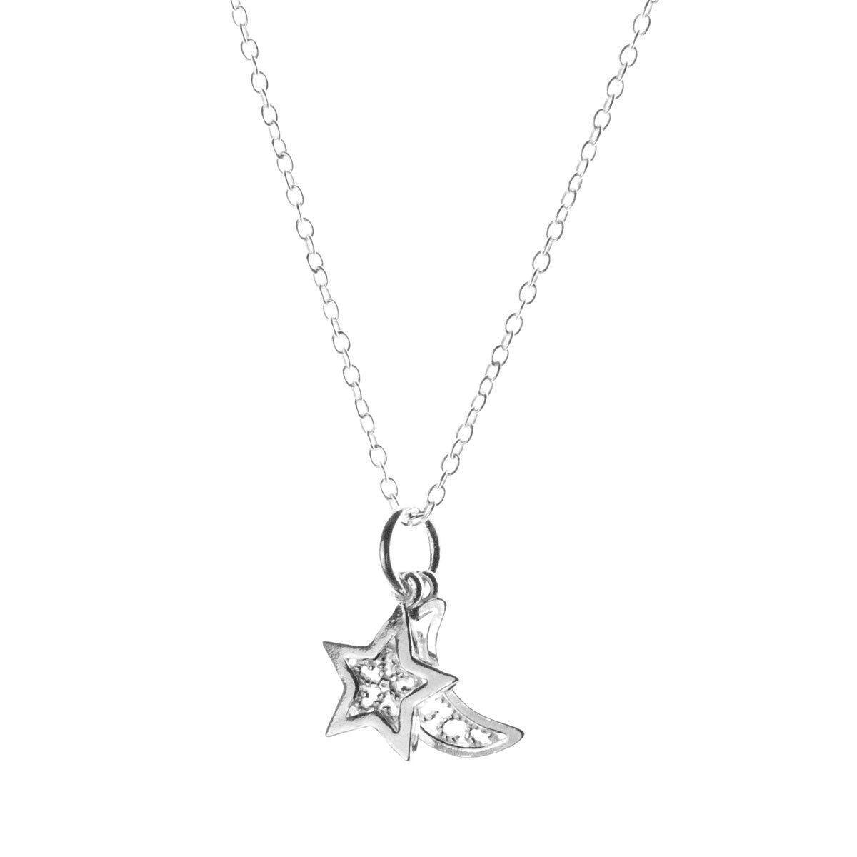 Moon and Star | Ketting 925 zilver
