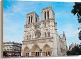 WallClassics - Hout - Notre-Dame Kathedraal - Parijs - 100x75 cm - 9 mm dik - Foto op Hout (Met Ophangsysteem)
