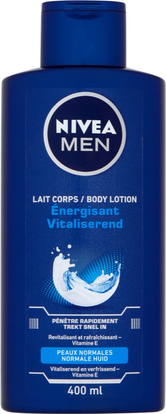 NIVEA MEN Bodylotion - Body Care - 24 Uur Lang Vitaliserend - Verrijkt met Vitamine E - 400 ml - NIVEA