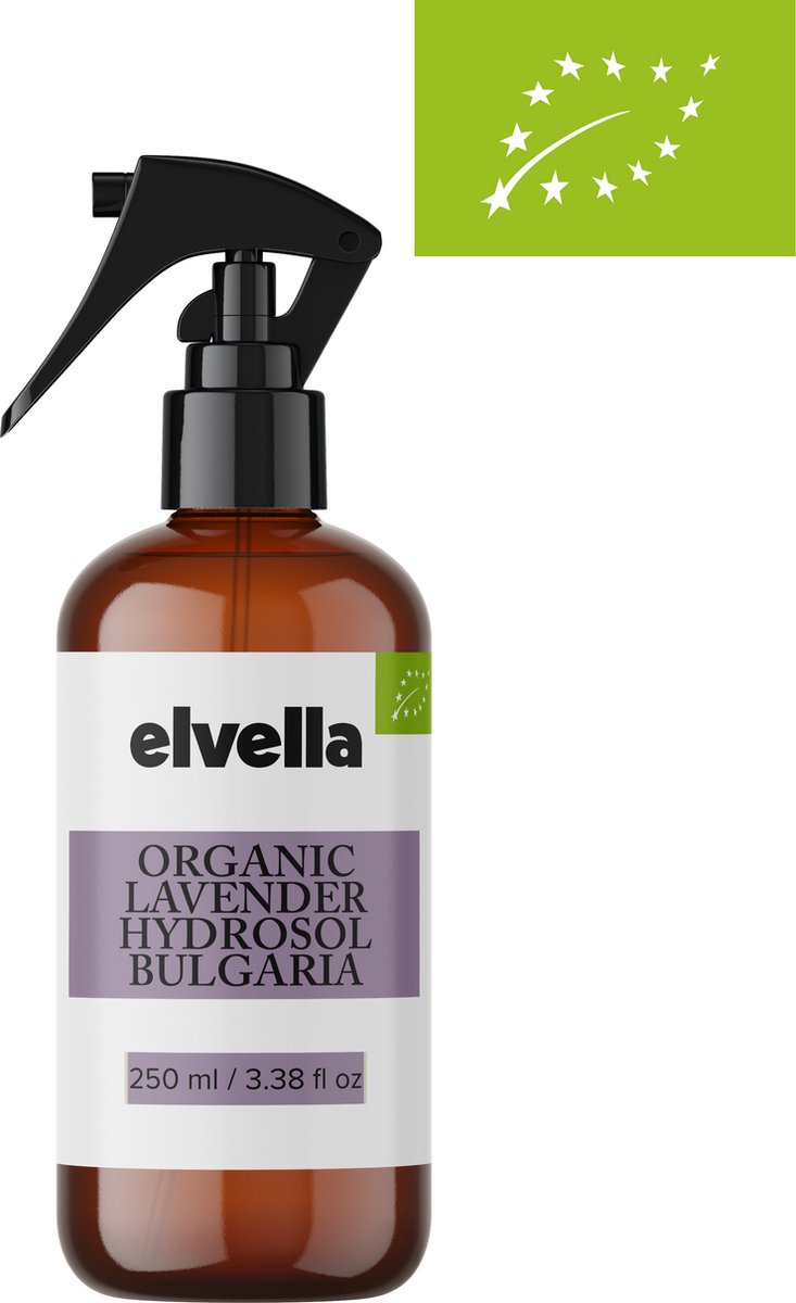 Biologische Lavendelwater - 250 ml - Lavandula Angustifolia Hydrolaat - Bulgarije - Glazen Sprayfles - Gezicht en Body Mist