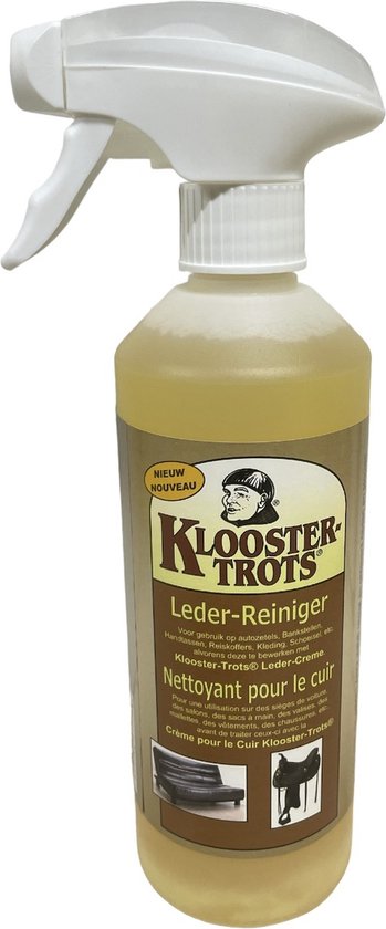 Foto: Kloostertrots lederreiniger intens en veilig reinigen van leer inhoud 500 ml spray prijs per stuk