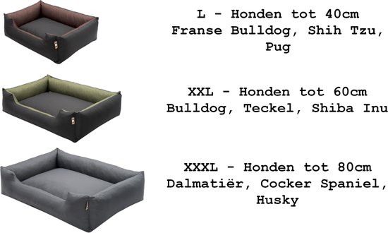 Hondenmand Cordura XXL – Donkergrijs - 100 x 75 x 23 cm - Dierlijk-Comfort