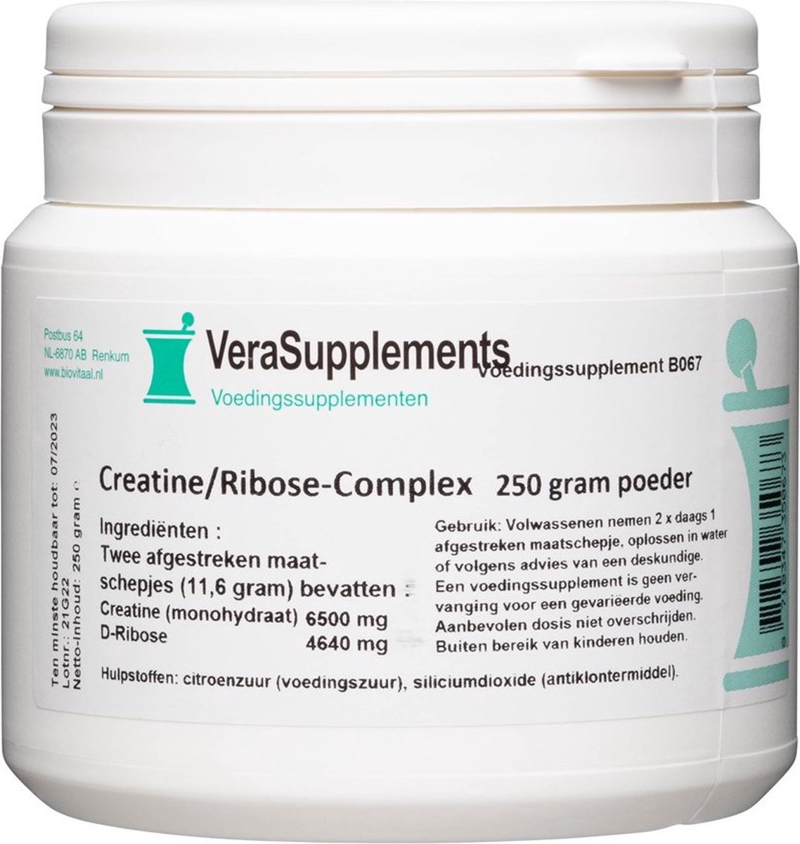 Goedkoopste Biovitaal Creatine Ribose Pdr - 250Gr