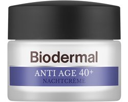 Biodermal Anti Age nachtcrème 40+ - Nachtcrème met niacinamide & peptide - Herstelt de huidconditie en verstevigt - 50ml