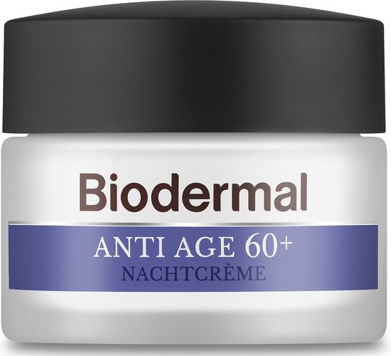 Biodermal Anti Age nachtcrème 60+ - Nachtcrème met niacinamide & sheaboter - Voedt en hydrateert intensief - Nachtcreme anti rimpel voor vrouwen - 50ml