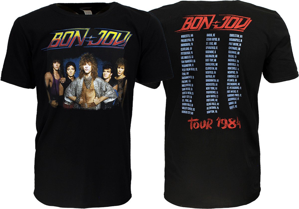 Bon Jovi Official 1984 Tour T-Shirt - Officiële Merchandise - M
