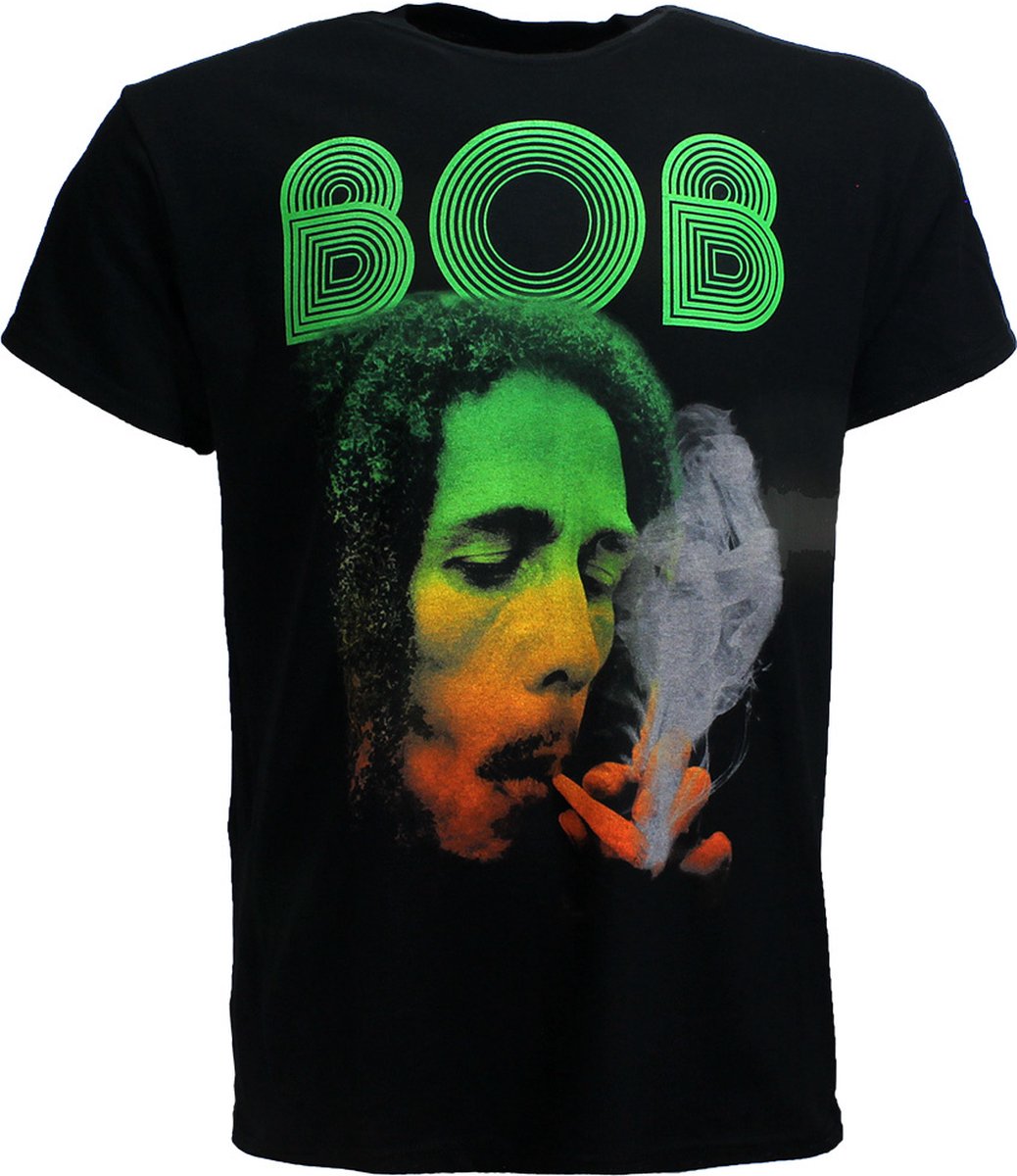 Bob Marley Smoking Da Herb T-Shirt - Officiële Merchandise - XL