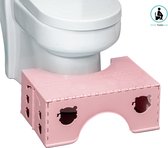 ZOZO ToiletSquat® - WC krukje - Pottyopstapje - Opstapkrukje - Squatty WC kruk - Opvouwbaar - Roze - Anti-slip - 40X30X18CM