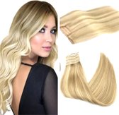 Frazimashop- Braziliaanse remy Wire - Steil haar - 18 inch 100% Human Hair ( - 100 gram - kleur: 16-22 Golden Blolondnd-Dark Blond