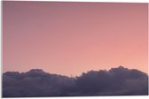 WallClassics - Acrylglas - Wolken met Roze Lucht - 75x50 cm Foto op Acrylglas (Wanddecoratie op Acrylaat)