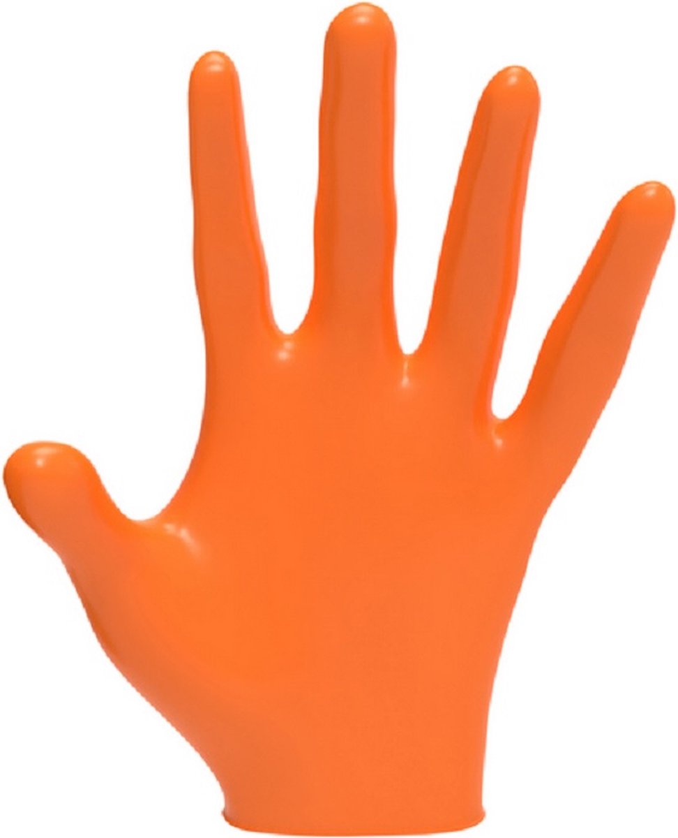 LEVEL3 Nitrile Handschoenen 100pcs - ORANGE - LARGE