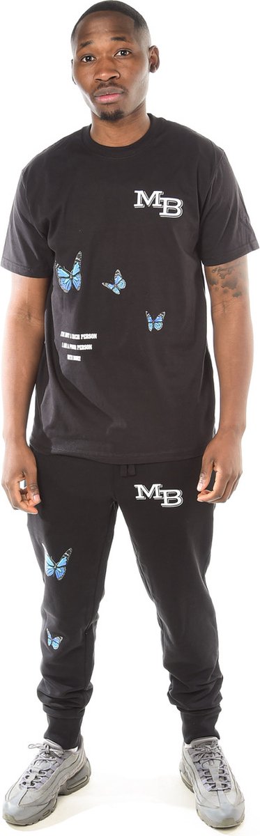 MBANKS - heren T-shirt - Zwart - Maat M