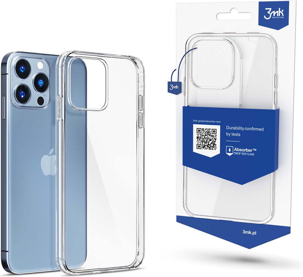 3mk - iPhone 13 Pro - Clear Case - Telefoonhoesje - Voor Optimale Bescherming - Transparant - Europese Kwaliteit