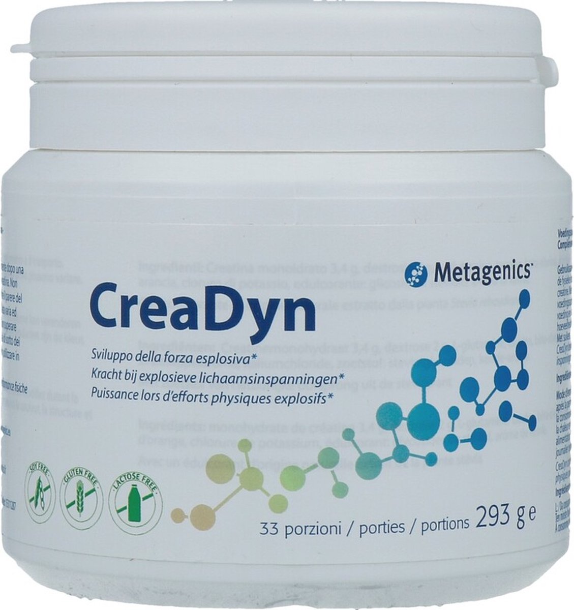 Goedkoopste Metagenics CreaDyn Poeder 293GR